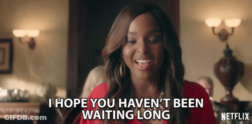 Woman Smiling Saying I Hope You Haven't Been Waiting Long GIF