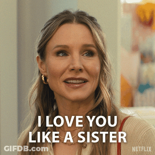 Woman Smiling Saying I Love You Like A Sister GIF