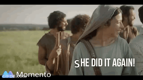 Woman Smiling Saying She Did It Again GIF