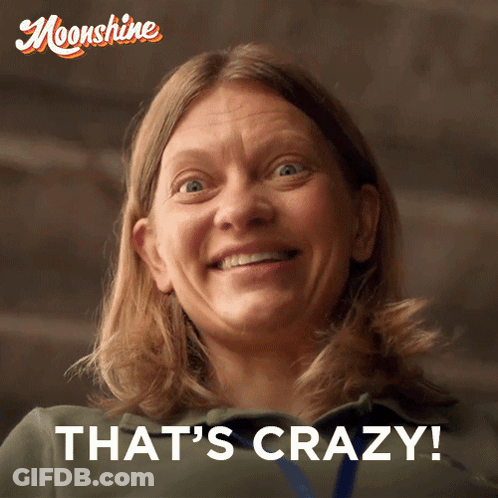 Woman Smiling Saying That's Crazy GIF