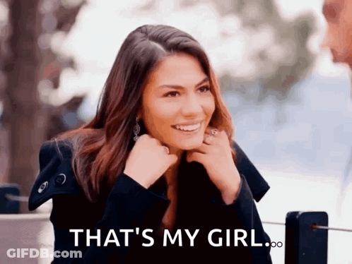 Woman Smiling Saying That's My Girl GIF