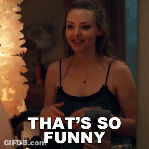 Woman Smiling Saying That's So Funny GIF