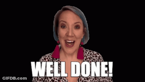 Woman Smiling Saying Well Done GIF