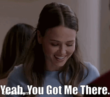 Woman Smiling Saying Yeah You Got Me There GIF