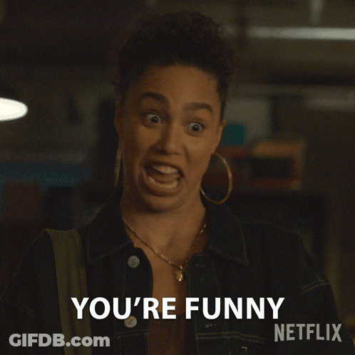 Woman Smiling Saying You're Funny Netflix GIF