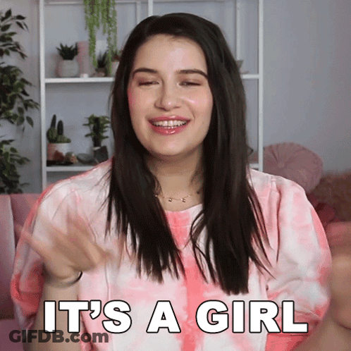 Woman Smiling Says Its A Girl GIF