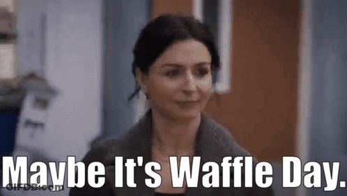 Woman Smiling Says Maybe It's Waffle Day GIF