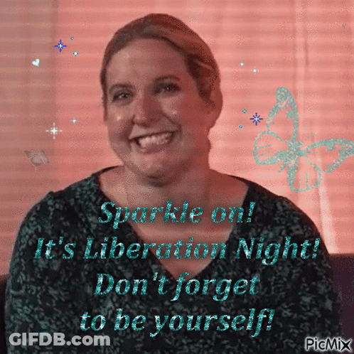 Woman Smiling Sparkle Its Liberation Night GIF