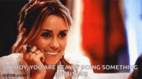 Woman Smiling Talking On Cell Phone Oh Boy GIF