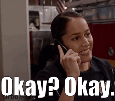 Woman Smiling Talking On Cell Phone Okay Okay GIF