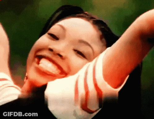 Woman Smiling With Arms Outstretched GIF
