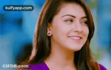 Woman Smiling With Blue Background GIF