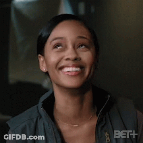 Woman Smiling With Eyes Closed GIF