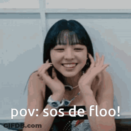 Woman Smiling With Hands On Face POV Sos De Floo GIF