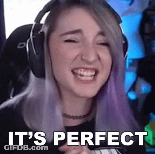 Woman Smiling With Headphones Saying Perfect GIF