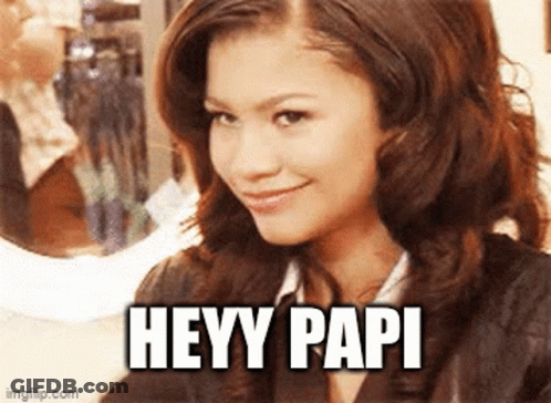 Woman Smiling With Heyy Papi GIF