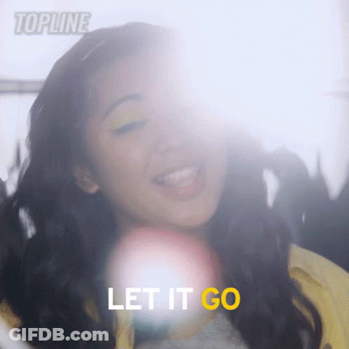 Woman Smiling With Let It Go GIF