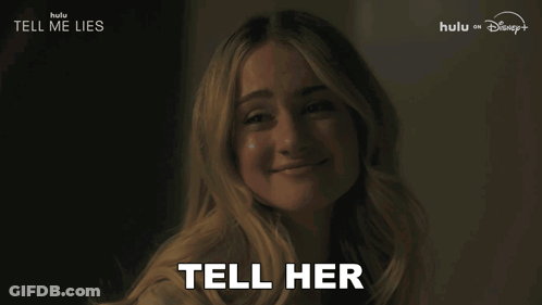 Woman Smiling With Tear Saying Tell Her GIF
