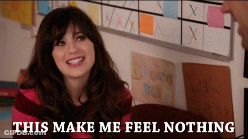 Woman Smiling With This Make Me Feel Nothing GIF