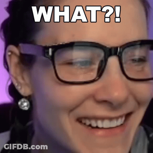 Woman Smiling With What Above Her GIF