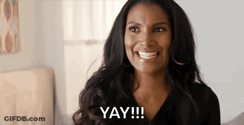 Woman Smiling With Yay GIF