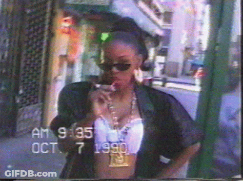 Woman Smoking Cigarette 1990 GIF