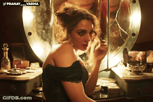Woman Smoking Cigarette In Front Of Mirror Pranay Varma GIF
