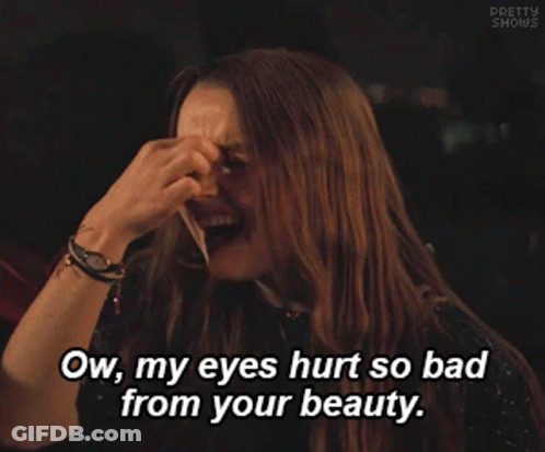 Woman Smoking Cigarette Ow My Eyes Hurt Bad GIF