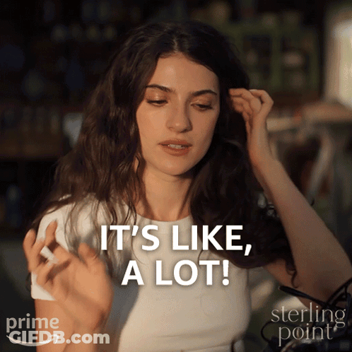 Woman Smoking Cigarette Saying It's Like A Lot GIF