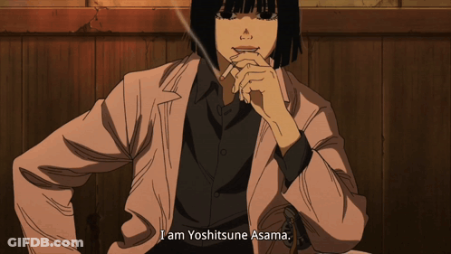 Woman Smoking Cigarette Says I Am Yoshitsuke Asama GIF