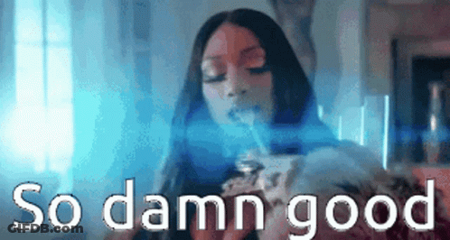 Woman Smoking Saying So Damn Good GIF