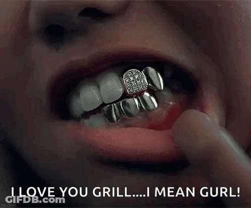 Woman Speaking Into Mic With American Flag FAFO GIF