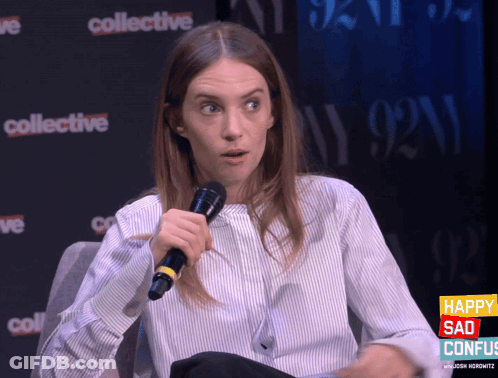Woman Speaking Into Microphone GIF