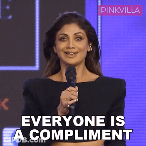 Woman Speaking Into Microphone Everyone Is A Compliment GIF