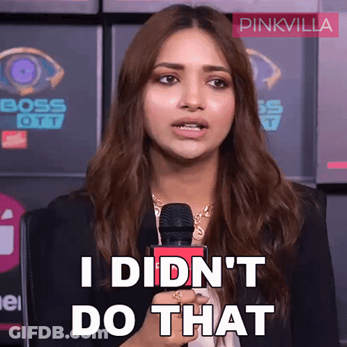 Woman Speaking Into Microphone I Didn't Do That GIF