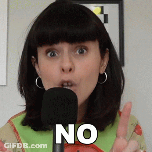 Woman Speaking Into Microphone No GIF