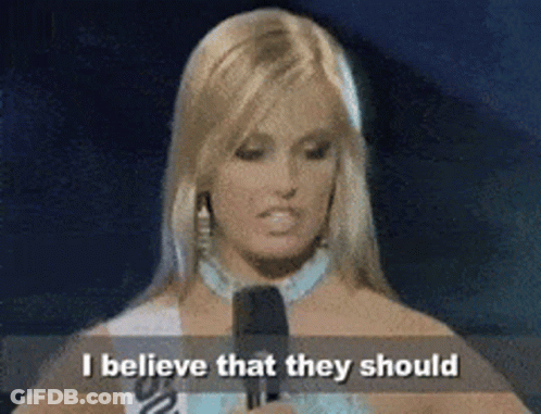 Woman Speaking Into Microphone Saying I Believe That They Should GIF