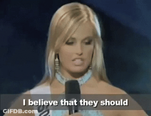 Woman Speaking Into Microphone Saying I Believe That They Should GIF