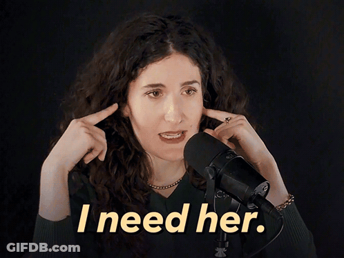 Woman Speaking Into Microphone Saying I Need Her GIF