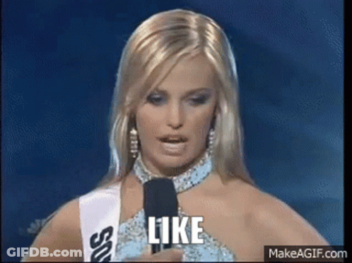 Woman Speaking Into Microphone Saying Like GIF