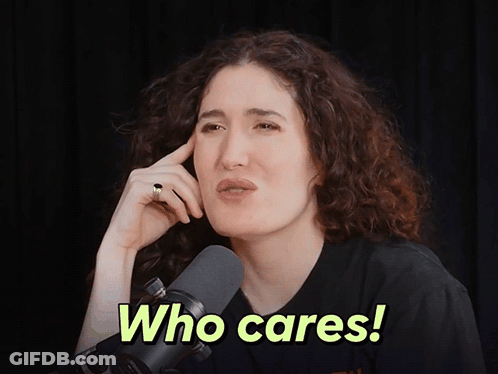 Woman Speaking Into Microphone Who Cares GIF