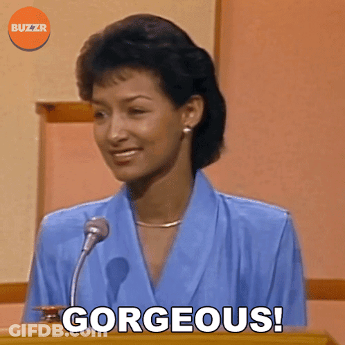 Woman Speaking Into Microphone With Gorgeous GIF