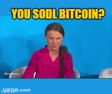 Woman Speaking Into Microphone You Sodl Bitcoin How Dare You GIF