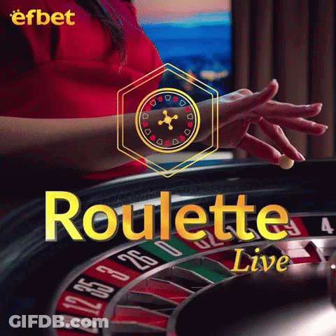 Woman Spinning Roulette Wheel Saying Roulette Live GIF