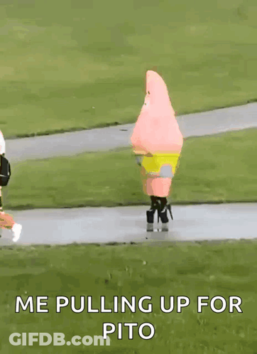 Woman SpongeBob Costume Me Pulling Up For Pito GIF
