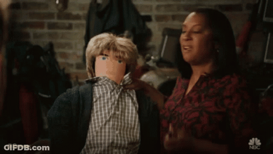 Woman Stabbing A Doll GIF