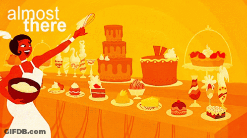 Woman Standing At Dessert Table Almost There GIF