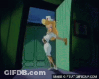 Woman Standing In Doorway With Make Gifs GIF