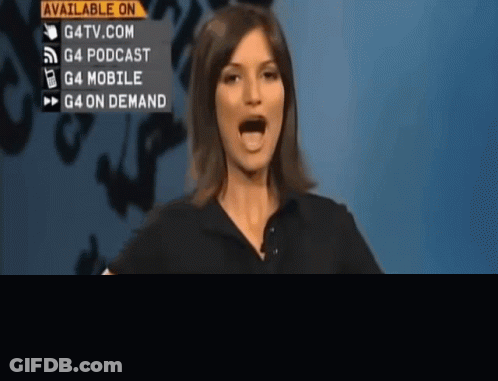 Woman Standing In Front Of Available Screen GIF