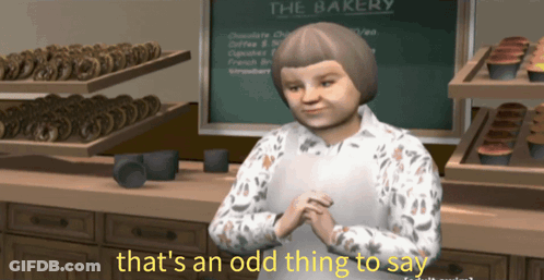 Woman Standing In Front Of Bakery GIF